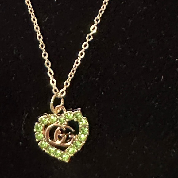 Gucci lime green GG CZ authentic necklace. - Picture 2 of 7
